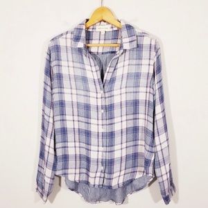 CLOTH & STONE Plaid Button Down Top